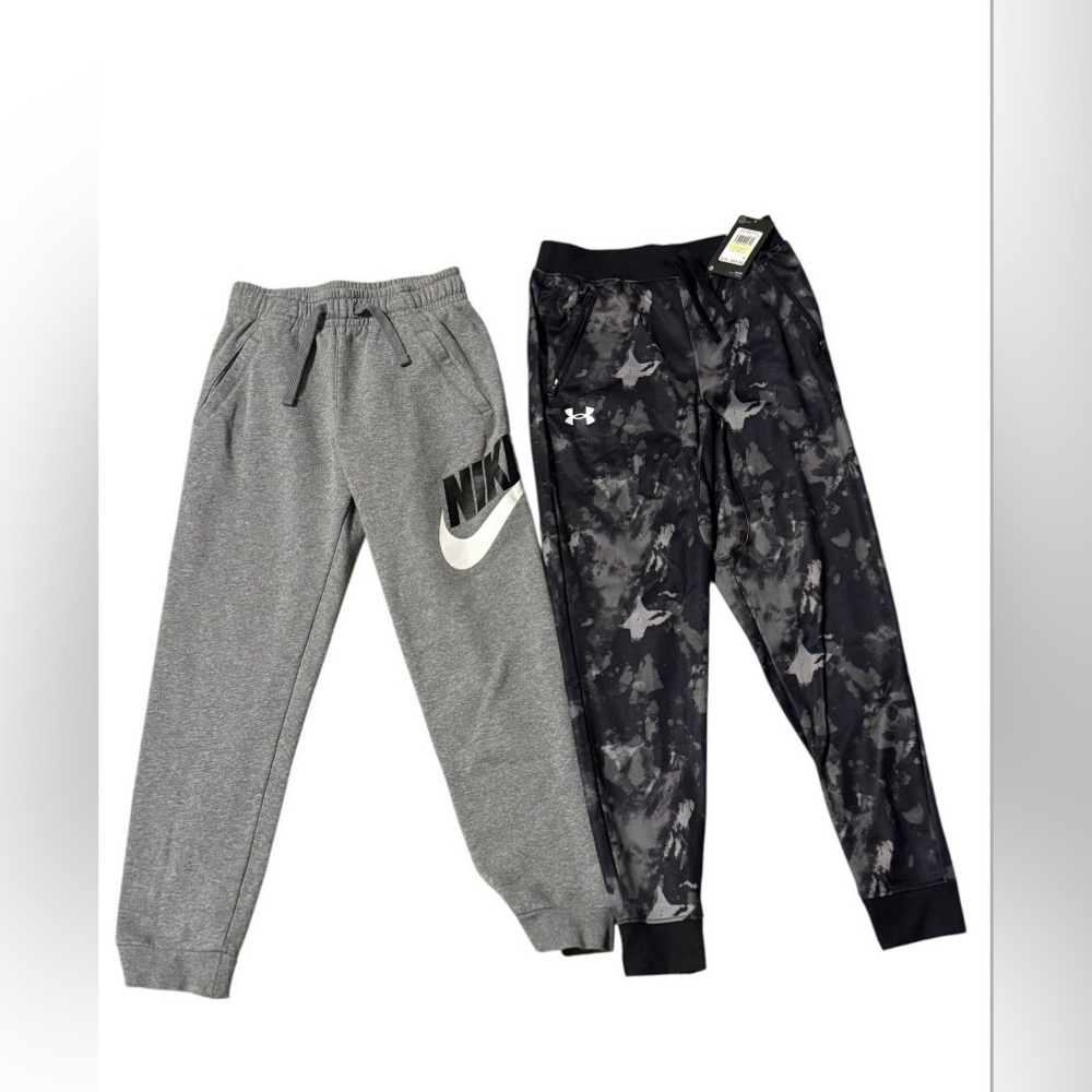 Nike & Under Armour NWT Kids Joggers - Black and Gray Pattern